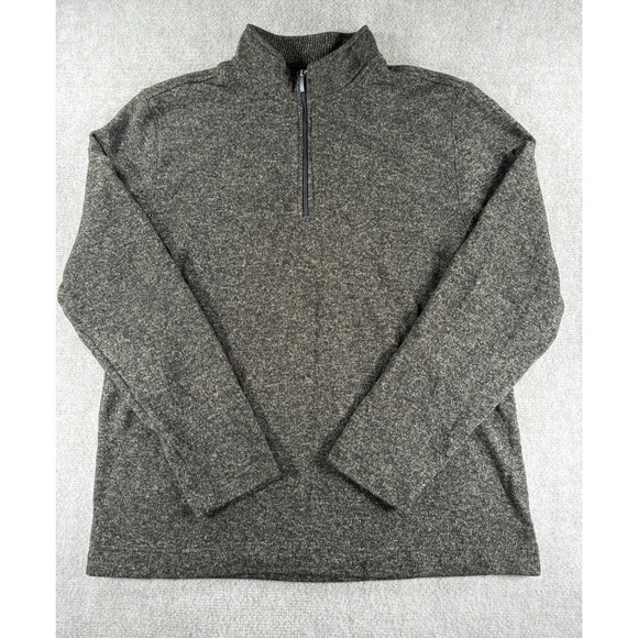 Van Heusen Other - Van Heusen Flex 1/4 Zip Pullover Men's XL Brown Heather Classic Fit Long Sleeve